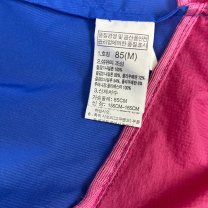 THE NORTH FACE ナイロンジャケット フード付き ピンクxブルー マルチカラー  M