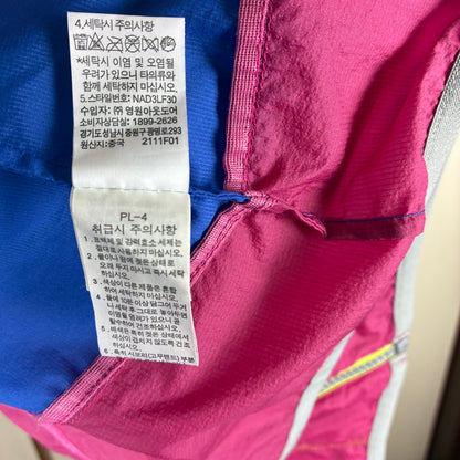 THE NORTH FACE ナイロンジャケット フード付き ピンクxブルー マルチカラー  M