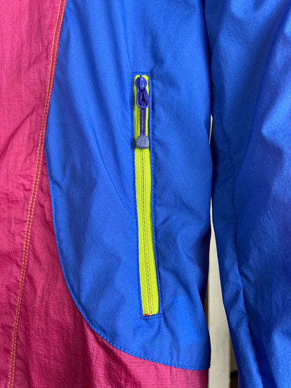THE NORTH FACE ナイロンジャケット フード付き ピンクxブルー マルチカラー  M