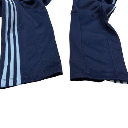 adidas クラシック トラックパンツ ジャージ ネイビー x 水色 M