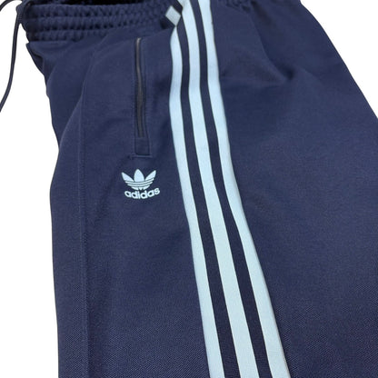 adidas クラシック トラックパンツ ジャージ ネイビー x 水色 M