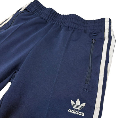 adidas トラックパンツ ジャージ トレフォイルロゴ刺繍 ネイビー S