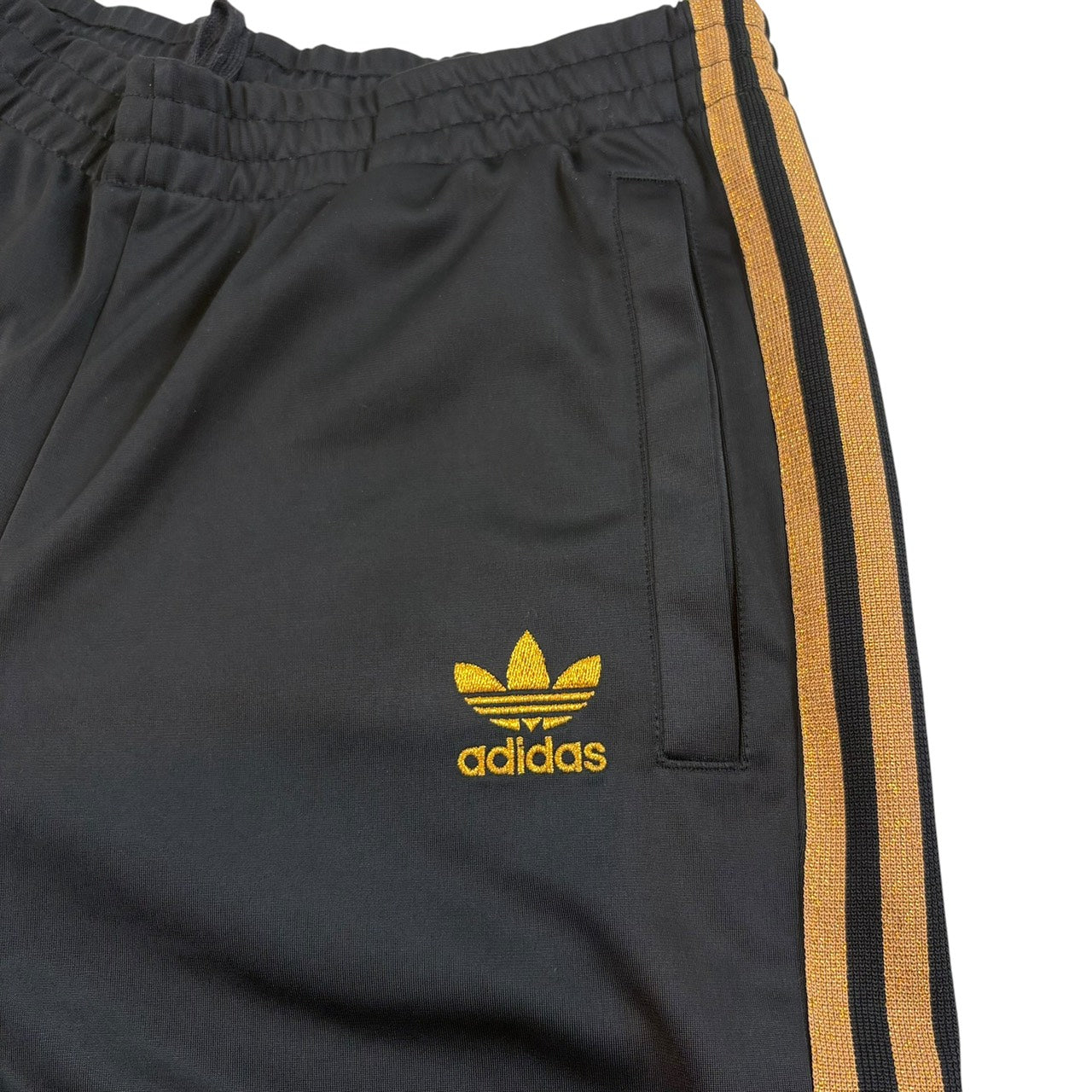 adidas アディダス ジャージ クラシックシリーズ トラックパンツ ブラック x ゴールド L