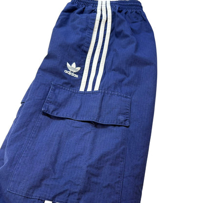 adidas アディダス カーゴパンツ トレフォイルロゴ ブルー 青 S