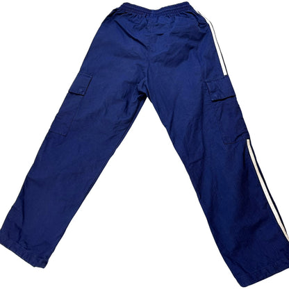 adidas アディダス カーゴパンツ トレフォイルロゴ ブルー 青 S