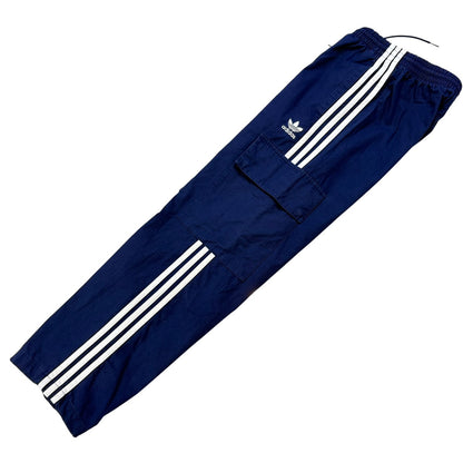 adidas アディダス カーゴパンツ トレフォイルロゴ ブルー 青 S