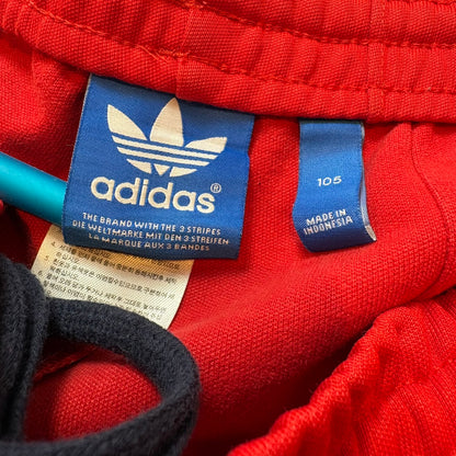 adidas アディダス ジャージ ヨーロッパシリーズ トラックパンツ レッド x ブラック XL