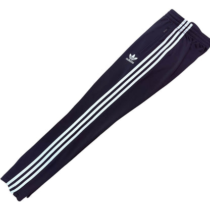 adidas アディダス ジャージ トレフォイルロゴ刺繍 スリムタイプ 黒 ブラック L