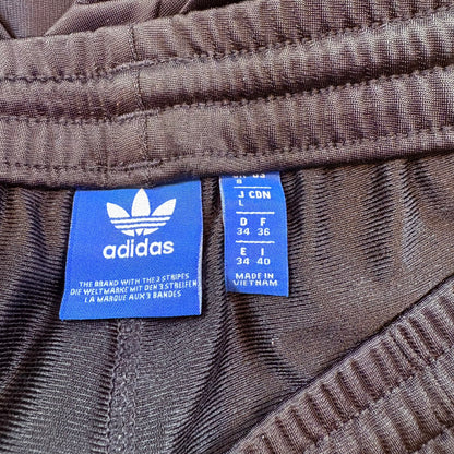 adidas アディダス ジャージ トレフォイルロゴ刺繍 スリムタイプ 黒 ブラック L