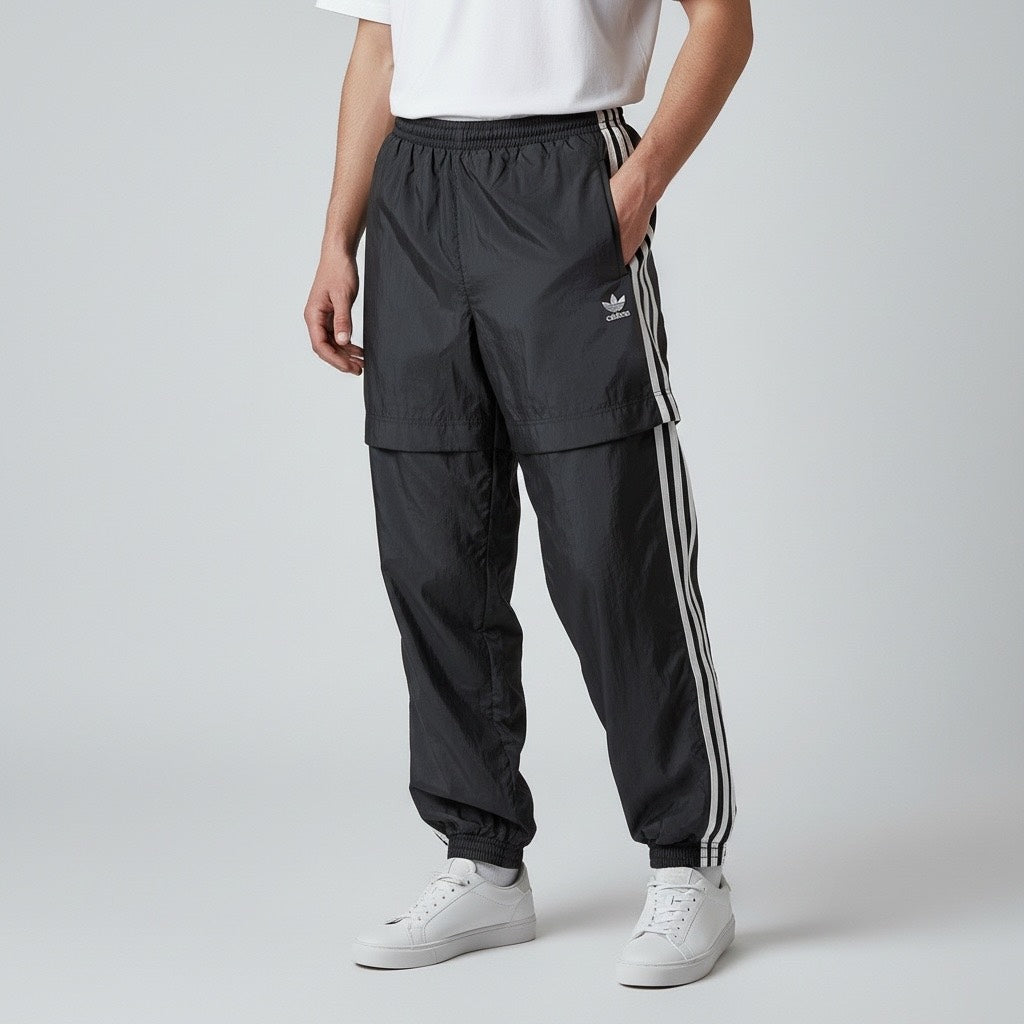 adidas アディダス ジョガーパンツ シャカシャカ生地 ブラック 黒 XS