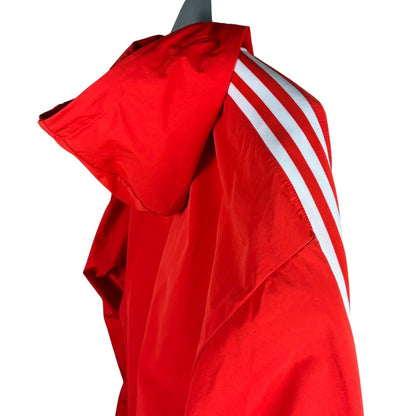 adidas アディダス アノラックパーカー ハーフジップ レッド L
