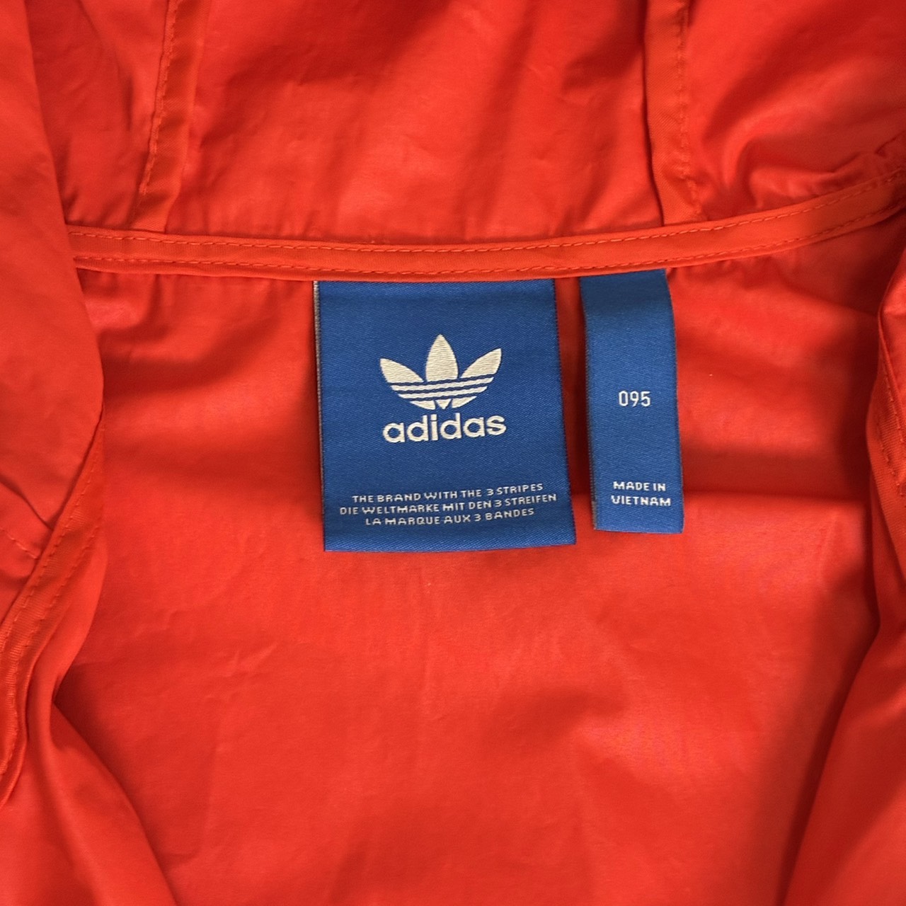 adidas アディダス アノラックパーカー ハーフジップ レッド L