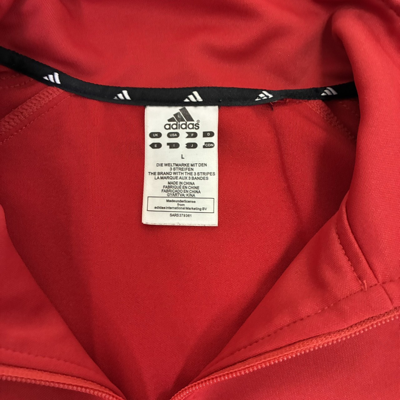 adidas アディダス ジャージ トラックジャケット レッド L