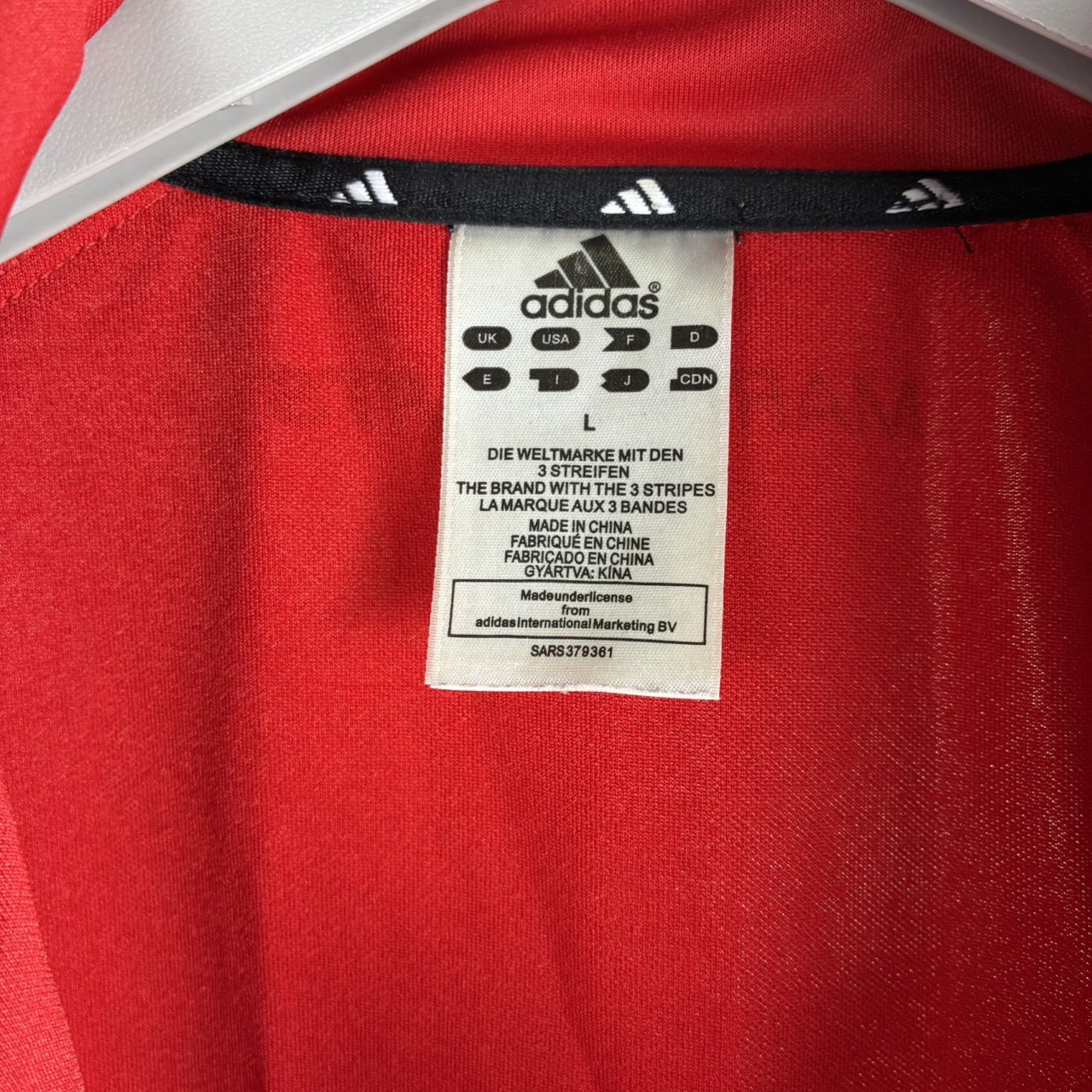 adidas アディダス ジャージ トラックジャケット レッド L