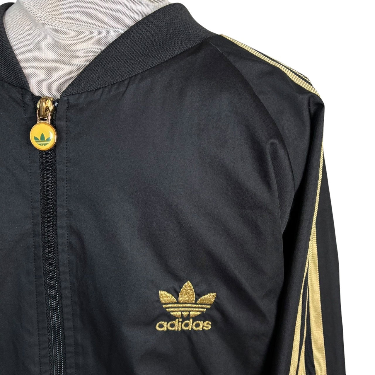 adidas アディダス ジャージ TWISTED WW トラックジャケット ブラック × ゴールド L