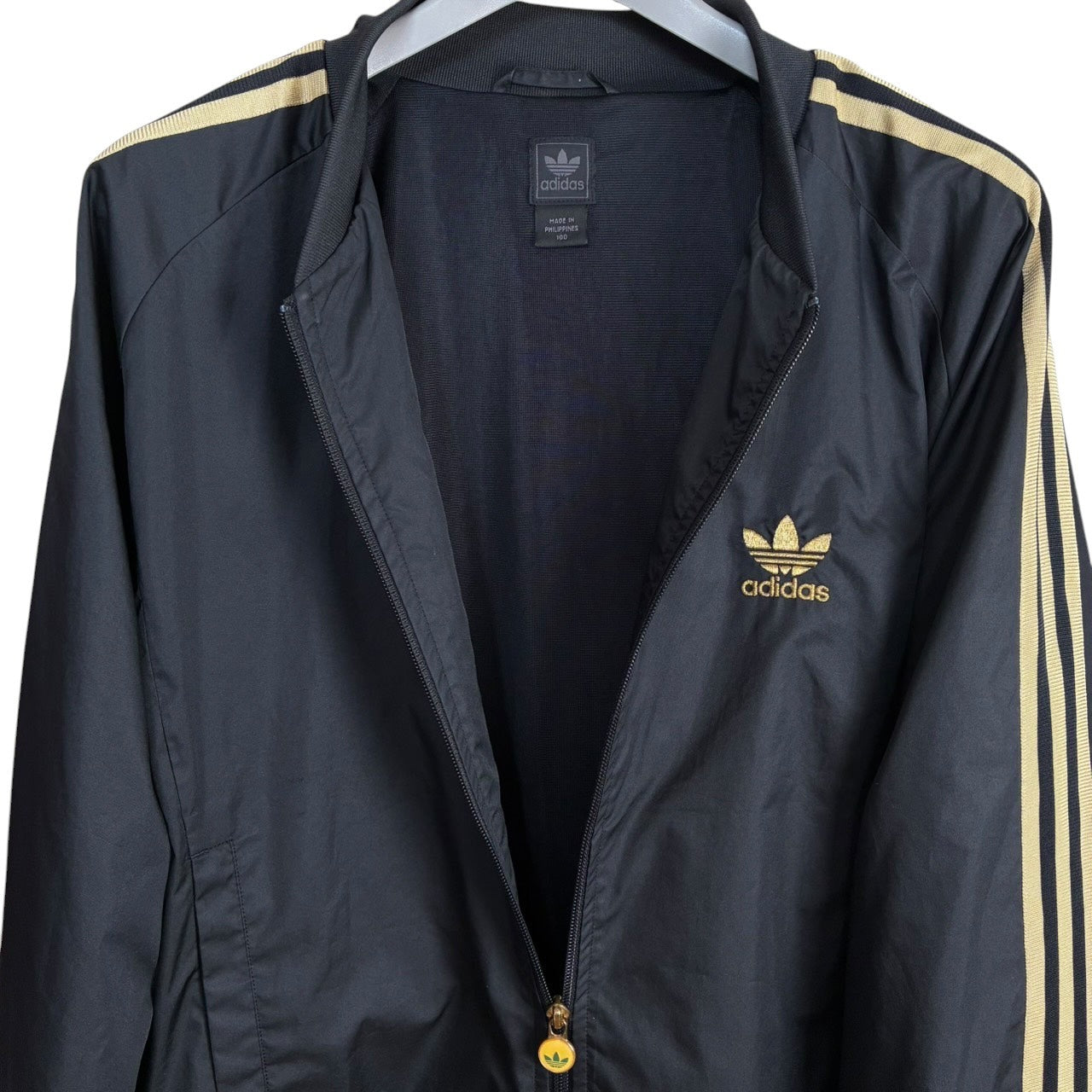 adidas アディダス ジャージ TWISTED WW トラックジャケット ブラック × ゴールド L