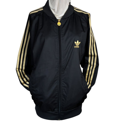 adidas アディダス ジャージ TWISTED WW トラックジャケット ブラック × ゴールド L