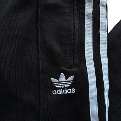 adidas アディダス トラックパンツ ジャージ トレフォイルロゴ刺繍 ブラック M