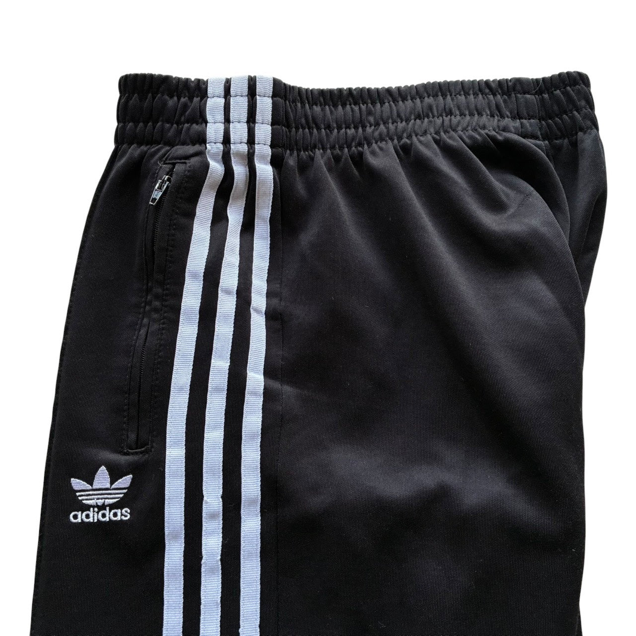 adidas アディダス トラックパンツ ジャージ トレフォイルロゴ刺繍 ブラック M
