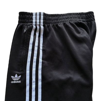 adidas アディダス トラックパンツ ジャージ トレフォイルロゴ刺繍 ブラック M