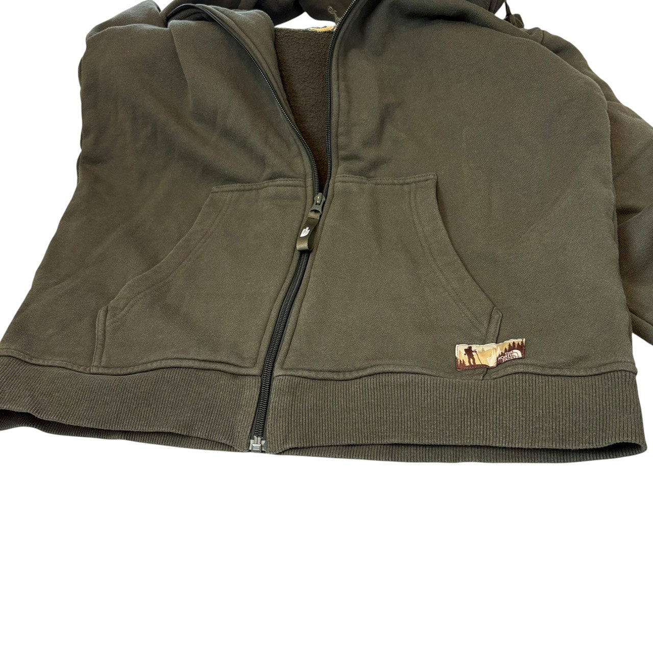 THE NORTH FACE ノースフェイス ジップアップパーカー カーキ  L