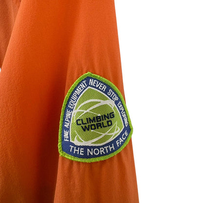 THE NORTH FACE ナイロンパーカー ワッペン付き オレンジ × ネイビー  XL