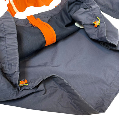 THE NORTH FACE ナイロンパーカー ワッペン付き オレンジ × ネイビー  XL