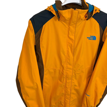 THE NORTH FACE ノースフェイス HyVent マウンテンパーカー イエローオレンジ × ブラウン × インナーブルー XL