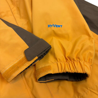 THE NORTH FACE ノースフェイス HyVent マウンテンパーカー イエローオレンジ × ブラウン × インナーブルー XL