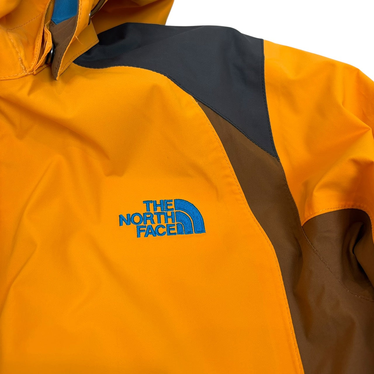 THE NORTH FACE ノースフェイス HyVent マウンテンパーカー イエローオレンジ × ブラウン × インナーブルー XL