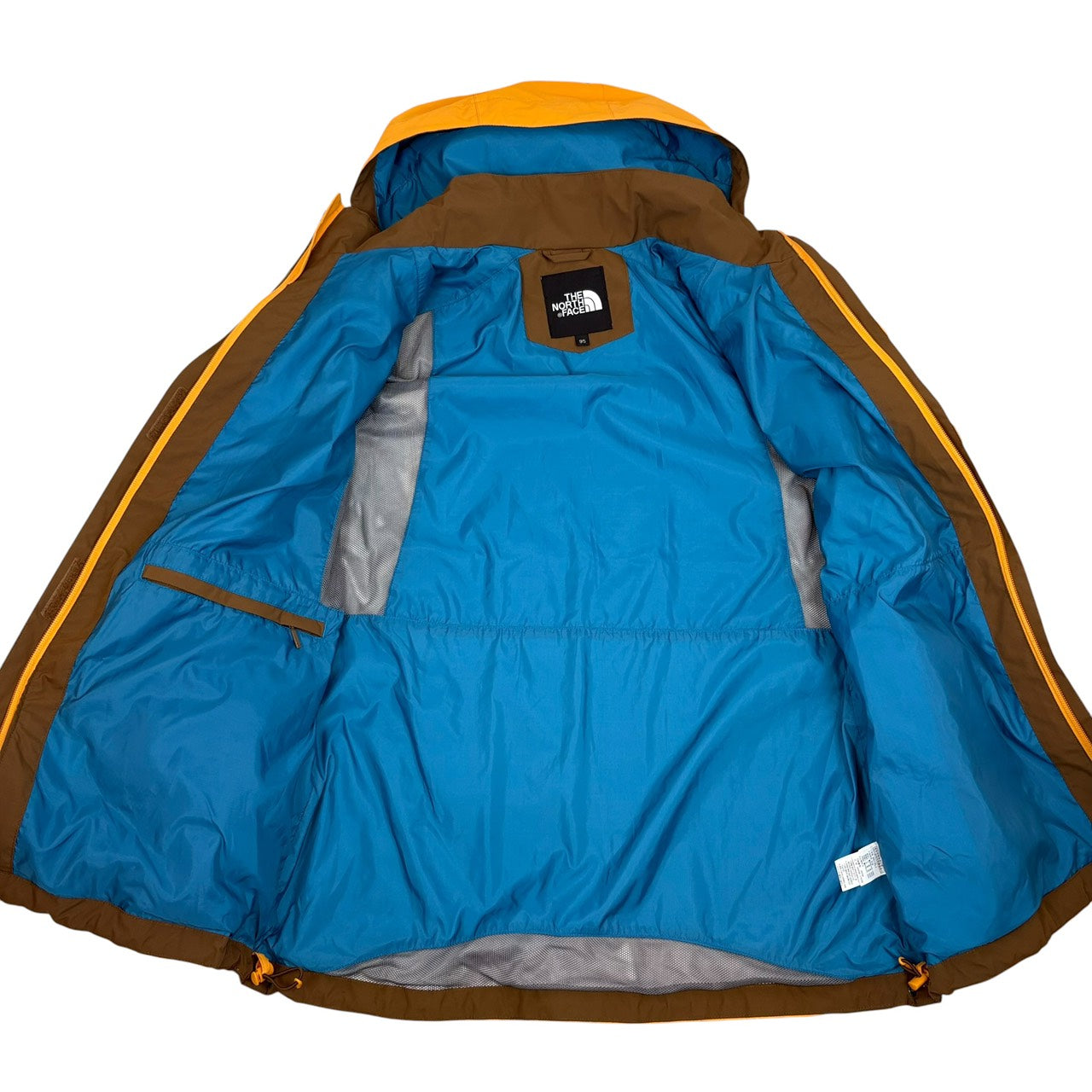 THE NORTH FACE ノースフェイス HyVent マウンテンパーカー イエローオレンジ × ブラウン × インナーブルー XL