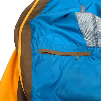 THE NORTH FACE ノースフェイス HyVent マウンテンパーカー イエローオレンジ × ブラウン × インナーブルー XL