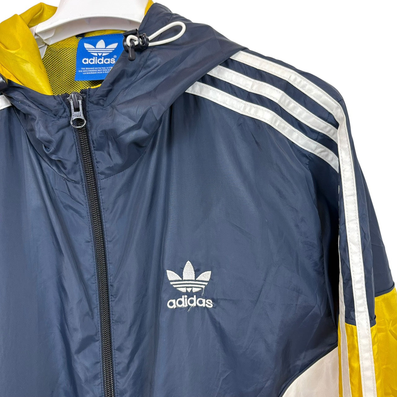 adidas アディダス コロラド ウインドブレーカー イエロー×ネイビー L