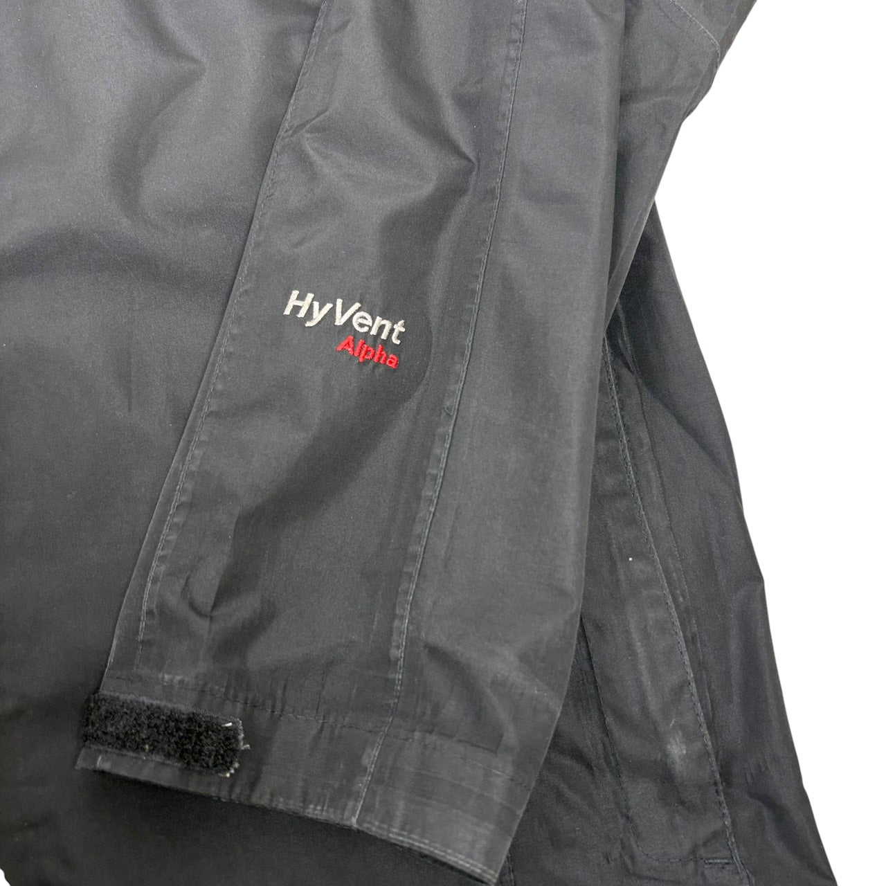 ノースフェイス HYVENT ALPHA ナイロンジャケット ダブルジップ ブラック L