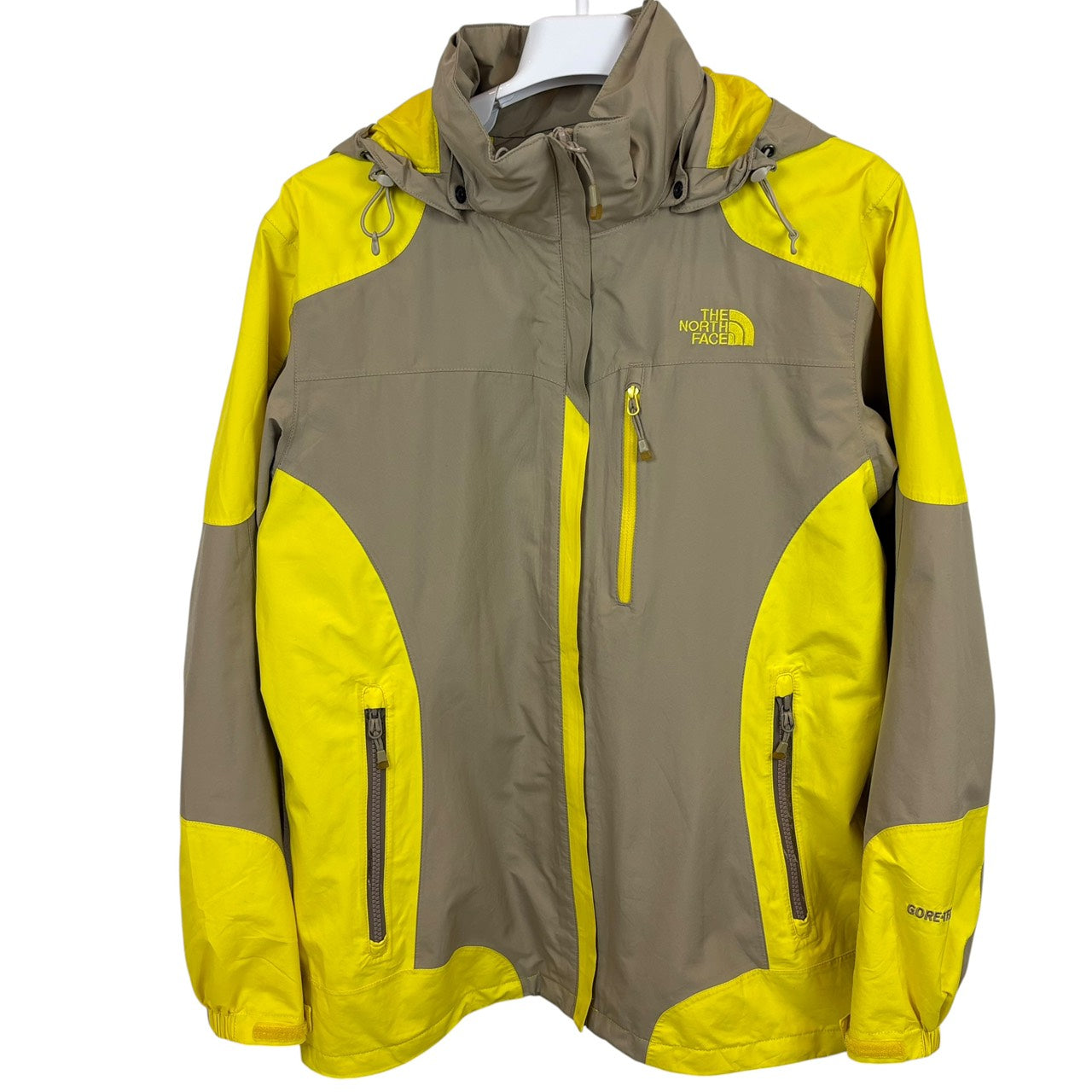 ノースフェイス GORE-TEX マウンテンジャケット イエロー × グレー L