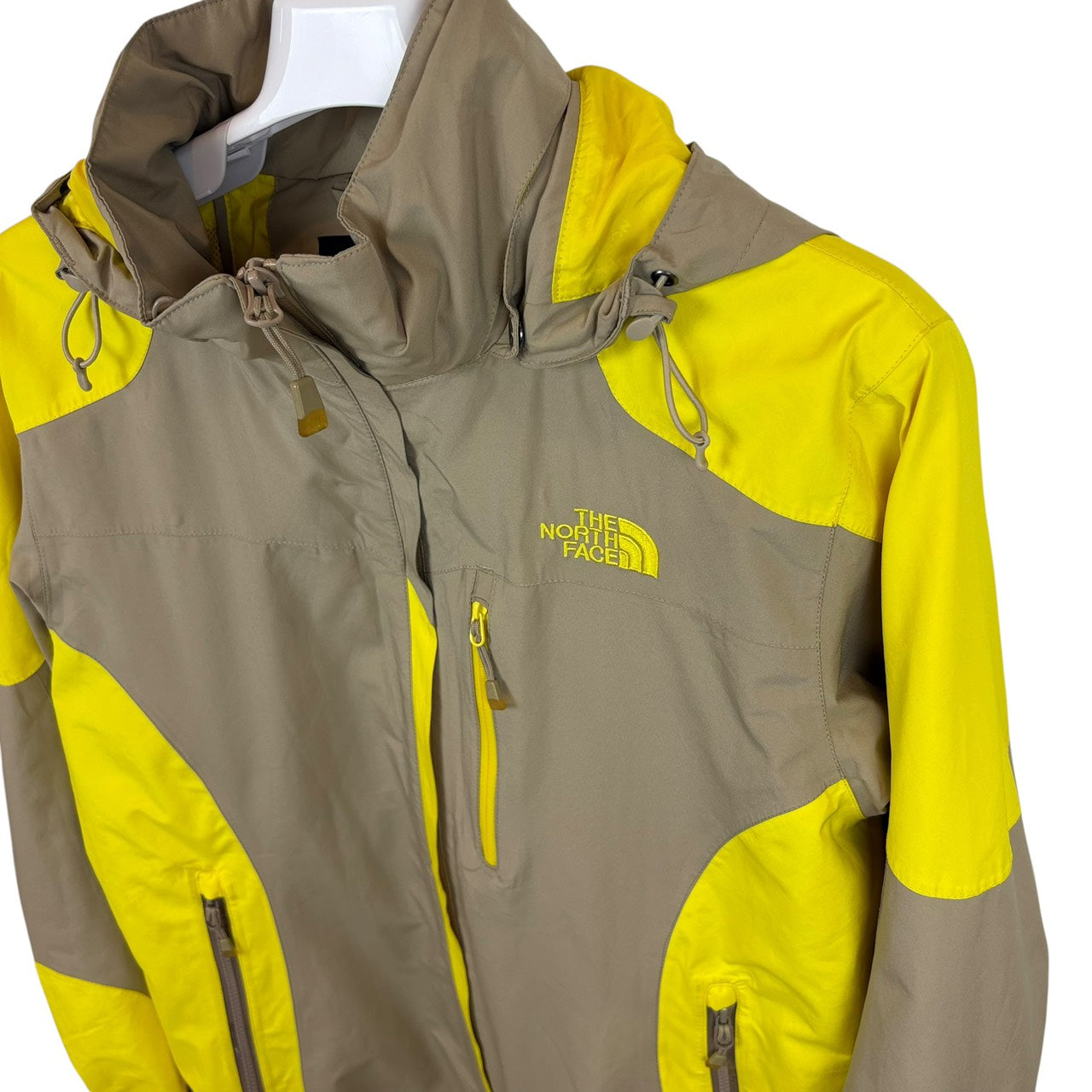 ノースフェイス GORE-TEX マウンテンジャケット イエロー × グレー L