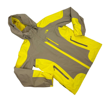 ノースフェイス GORE-TEX マウンテンジャケット イエロー × グレー L