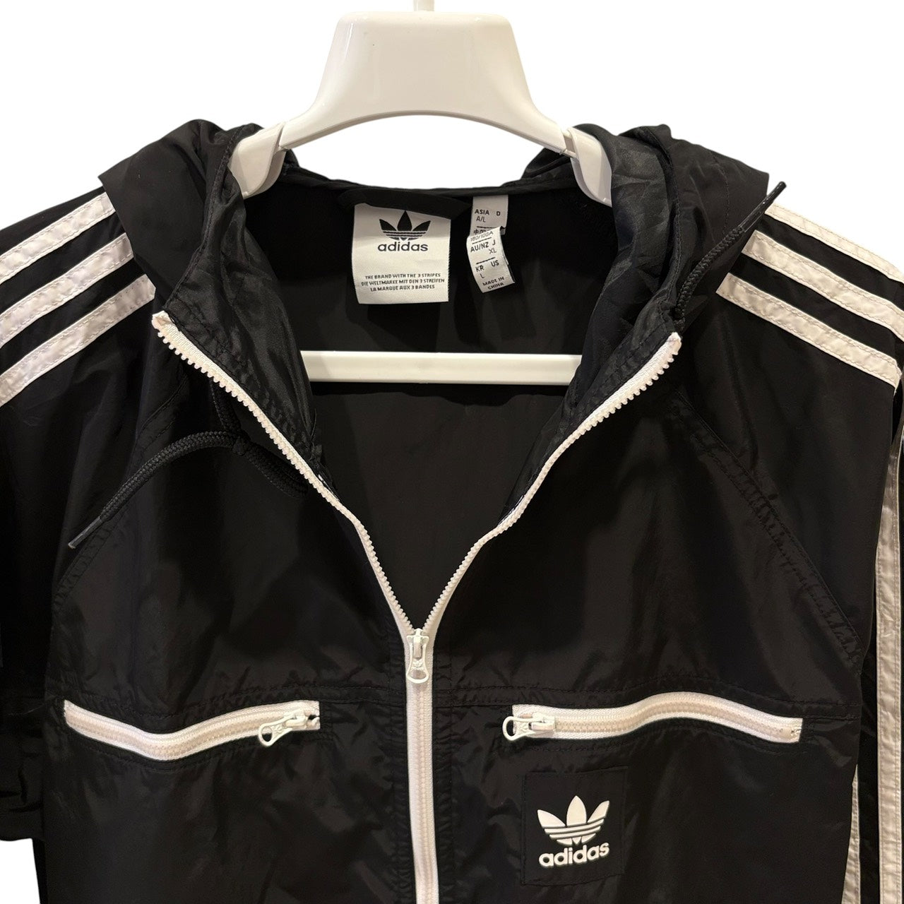 adidas アディダス ウインドブレーカー 黒 L