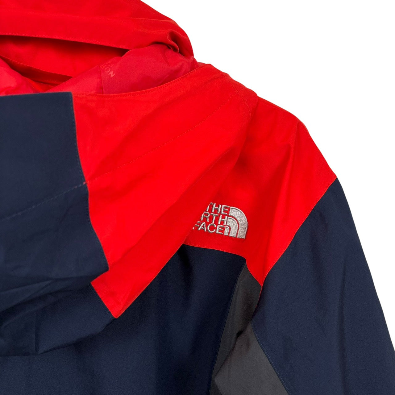 ノースフェイス GORE-TEX マウンテンパーカー レッド × ネイビー × グレー L