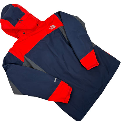 ノースフェイス GORE-TEX マウンテンパーカー レッド × ネイビー × グレー L