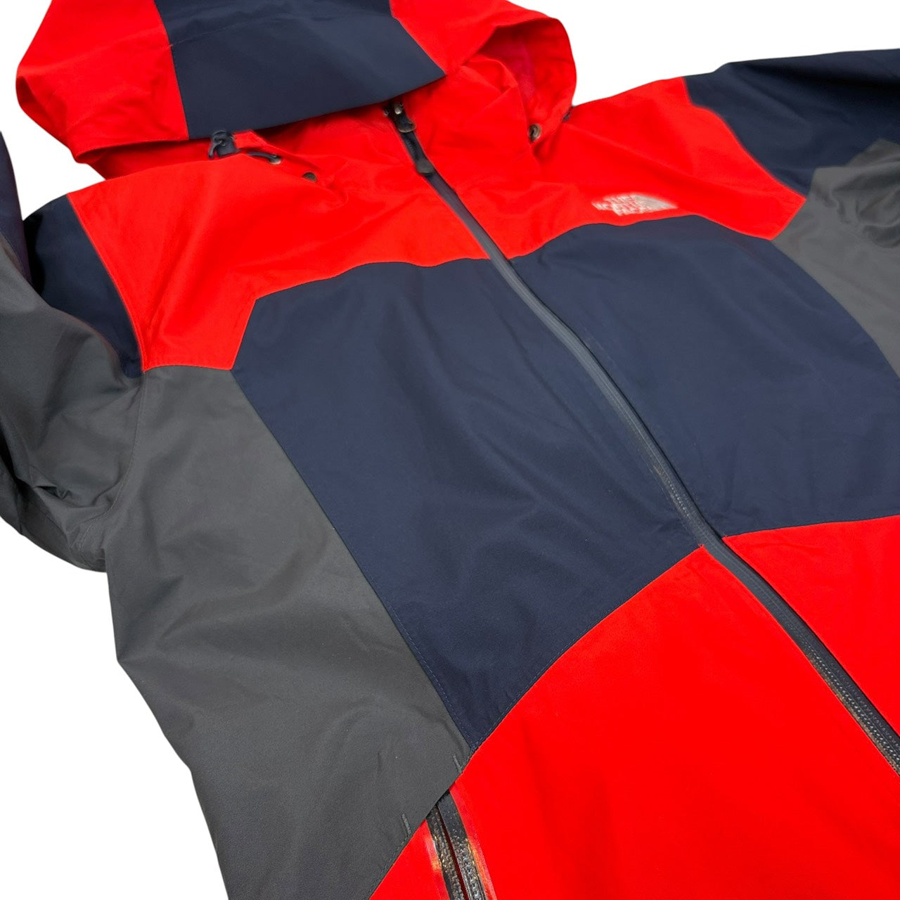 ノースフェイス GORE-TEX マウンテンパーカー レッド × ネイビー × グレー L