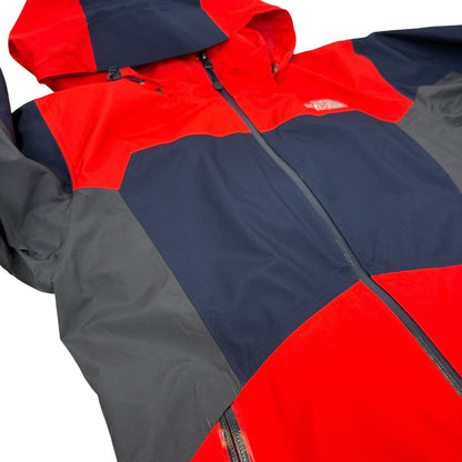 ノースフェイス GORE-TEX マウンテンパーカー レッド × ネイビー × グレー L