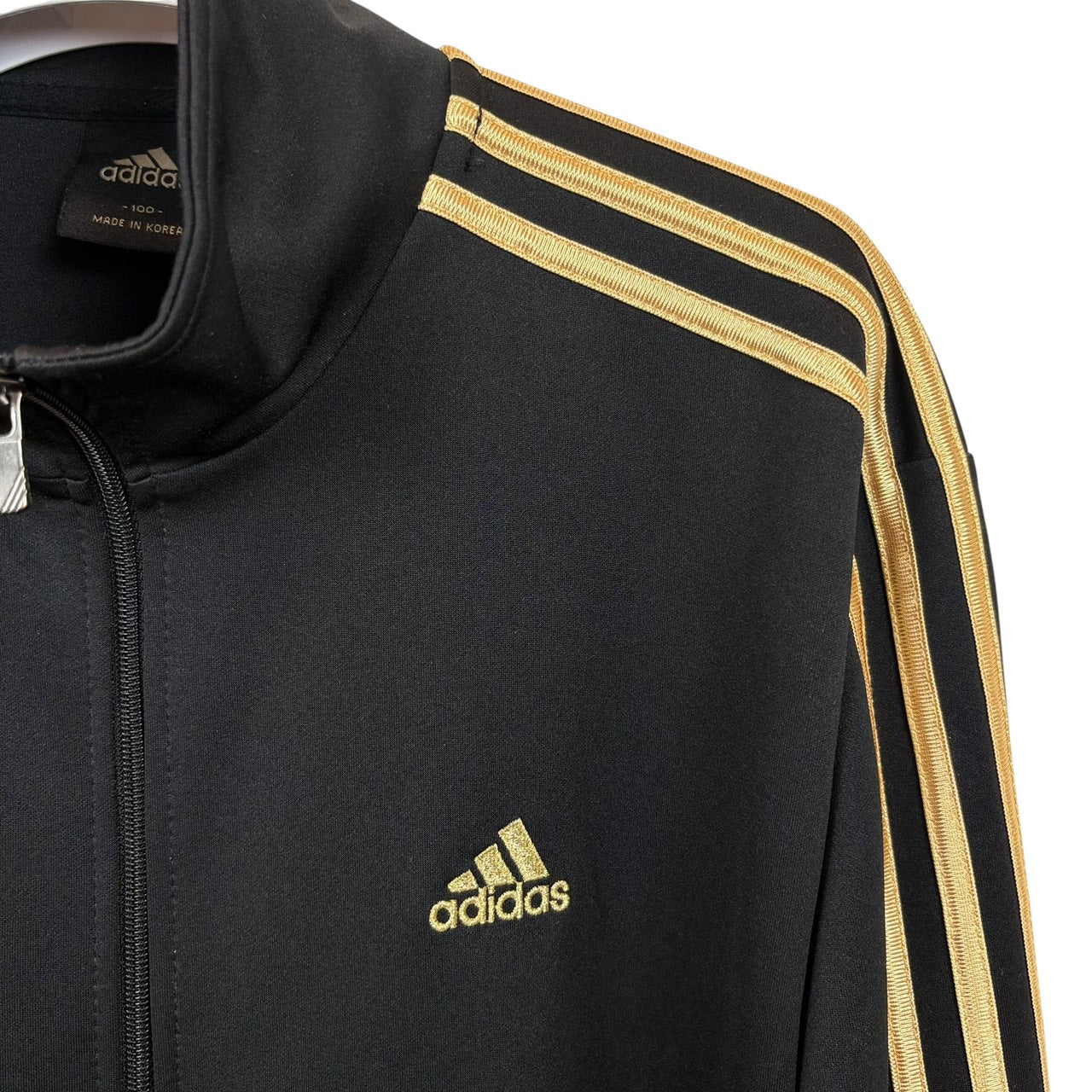 adidas アディダス トラックジャケット ブラック×ゴールド L