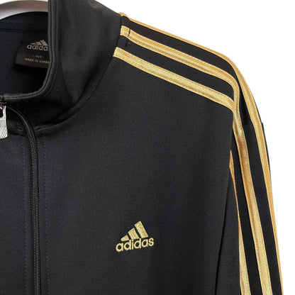 adidas アディダス トラックジャケット ブラック×ゴールド L