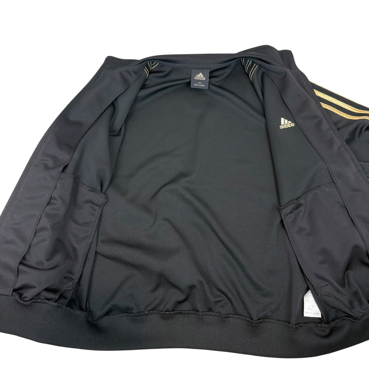 adidas アディダス トラックジャケット ブラック×ゴールド L