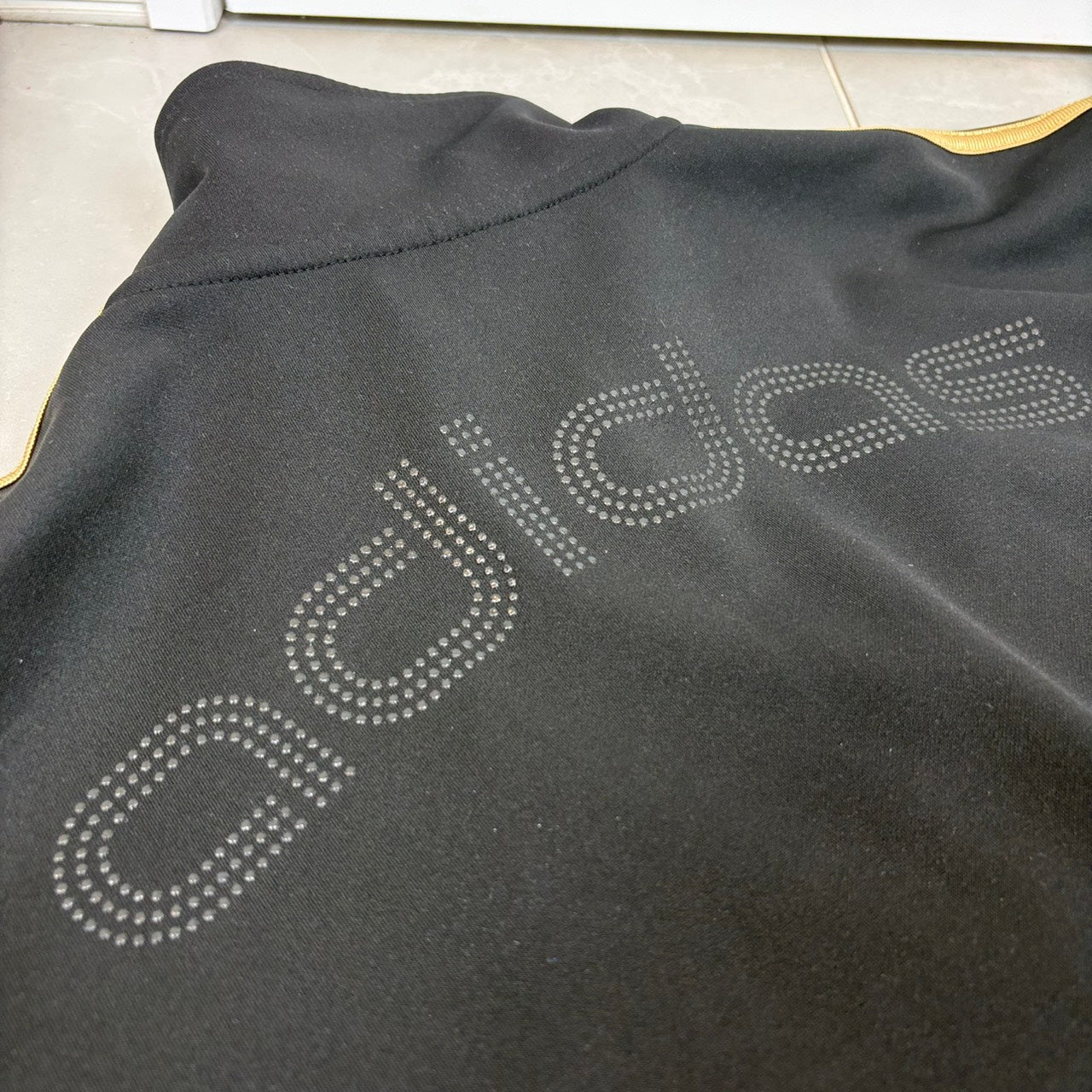 adidas アディダス トラックジャケット ブラック×ゴールド L