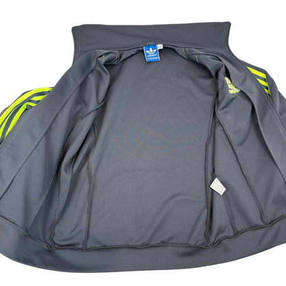 adidas アディダス トラックジャケット グレー×ネオンイエロー  L