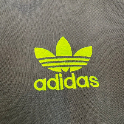 adidas アディダス トラックジャケット グレー×ネオンイエロー  L