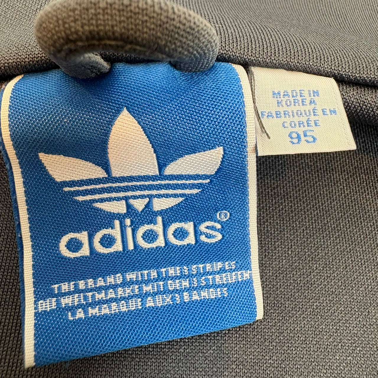 adidas アディダス トラックジャケット グレー×ネオンイエロー  L