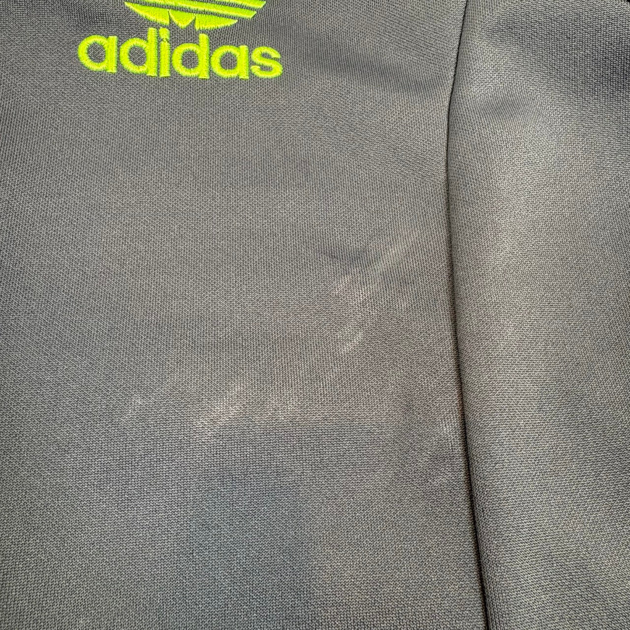adidas アディダス トラックジャケット グレー×ネオンイエロー  L